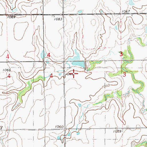 Topographic Map of Upper Red Rock Creek Site 37 Dam, OK