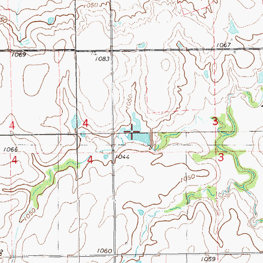 Topographic Map of Upper Rec Rock Creek Site 37 Reservoir, OK
