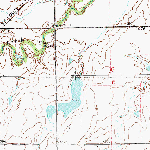 Topographic Map of Upper Red Rock Creek Site 34 Dam, OK