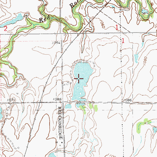 Topographic Map of Upper Red Rock Creek Site 33 Reservoir, OK