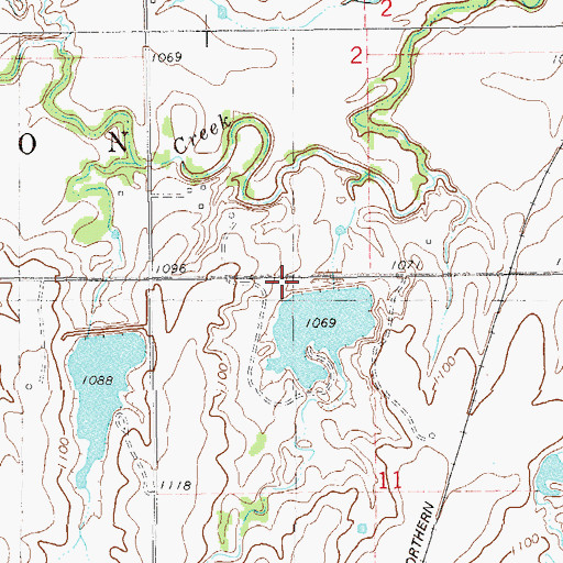 Topographic Map of Upper Red Rock Creek Site 32 Dam, OK