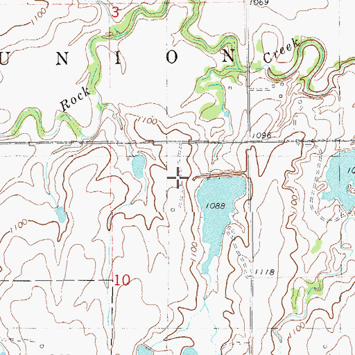 Topographic Map of Upper Red Rock Creek Site 31 Dam, OK