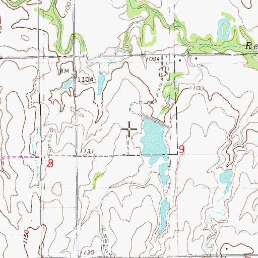 Topographic Map of Upper Red Rock Creek Site 30 Dam, OK