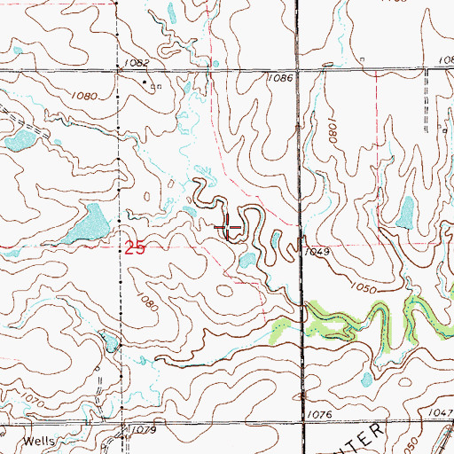 Topographic Map of Upper Red Rock Creek Site 24 Dam, OK