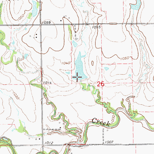 Topographic Map of Upper Red Rock Creek Site 21 Dam, OK