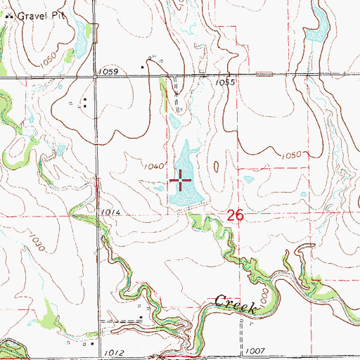 Topographic Map of Upper Rec Rock Creek Site 21 Reservoir, OK