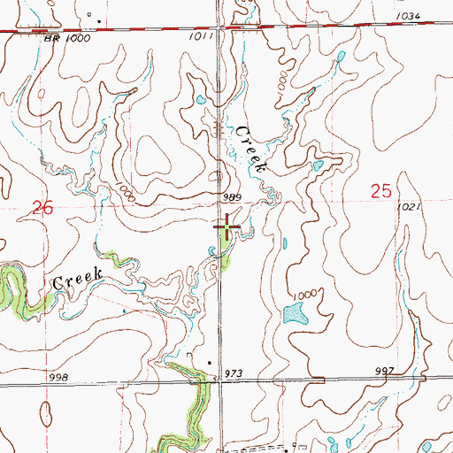 Topographic Map of Upper Red Rock Creek Site 14 Dam, OK