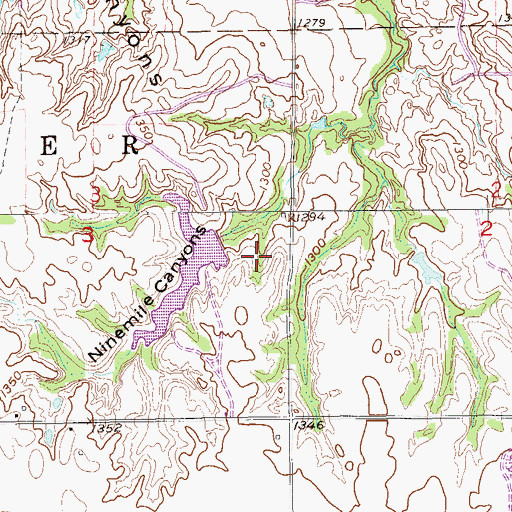 Topographic Map of Oknoname 04707 Dam, OK