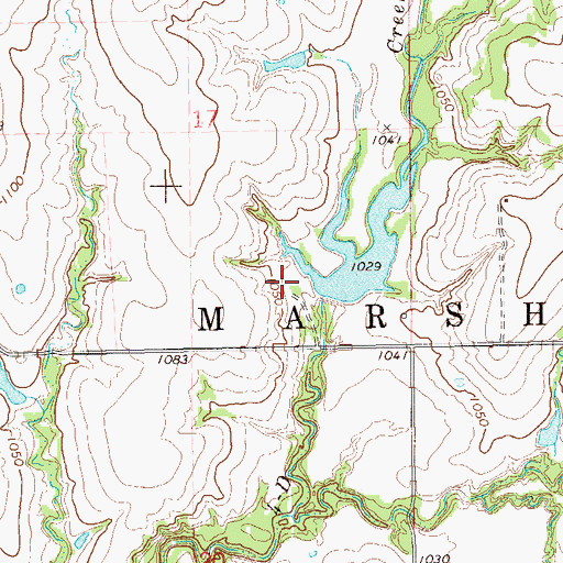 Topographic Map of Shell Lake Dam, OK