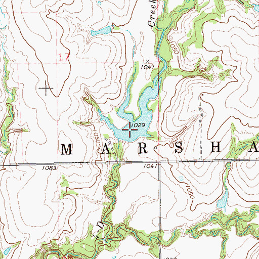 Topographic Map of Shell Lake, OK