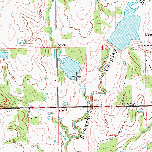 Topographic Map of Chigley Sandy Creek Site 3 Reservoir, OK