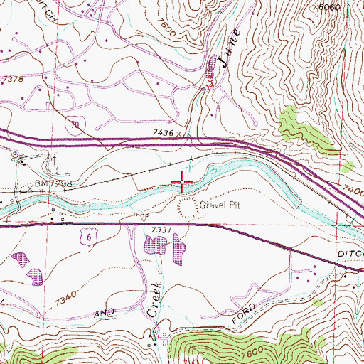 Topographic Map of June Creek, CO