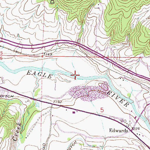 Topographic Map of Beard Creek, CO