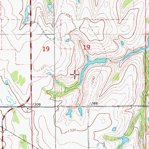 Topographic Map of Oknoname 051061 Dam, OK