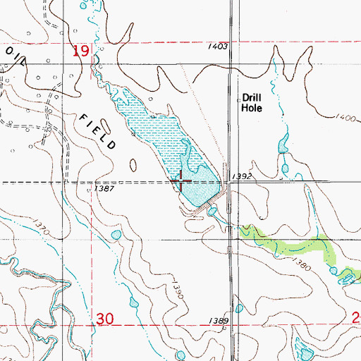 Topographic Map of Rainy Mountain Creek Site 29 Dam, OK
