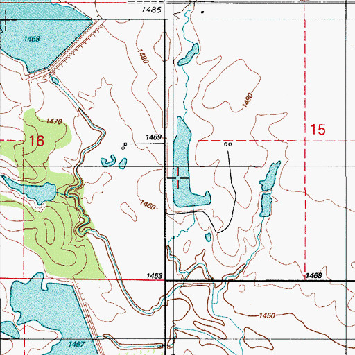 Topographic Map of Rainy Mountain Creek Site 24 Dam, OK