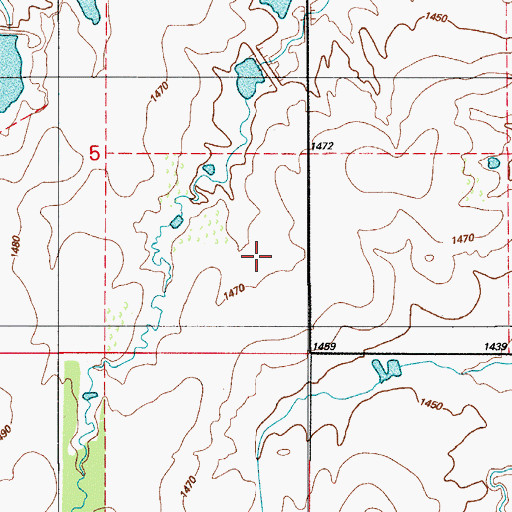 Topographic Map of Rainy Mountain Creek Site 16 Reservoir, OK