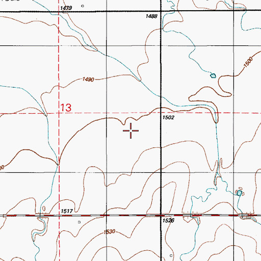 Topographic Map of Rainy Mountain Creek Site 11 Dam, OK