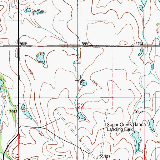 Topographic Map of Rainy Mountain Creek Site 10 Reservoir, OK