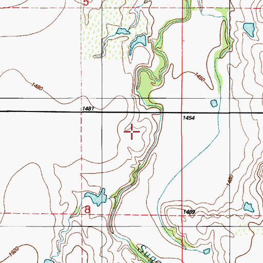 Topographic Map of Rainy Mountain Creek Site 8a Reservoir, OK