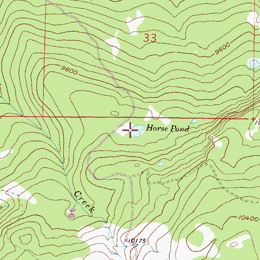 Topographic Map of Horse Pond, CO