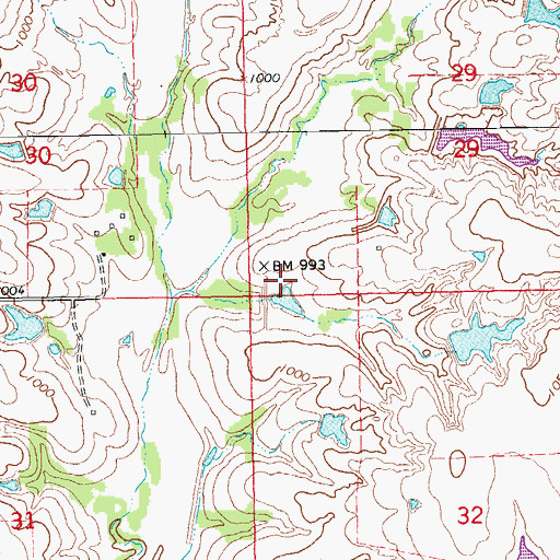 Topographic Map of Owl Creek Site 15 Dam, OK