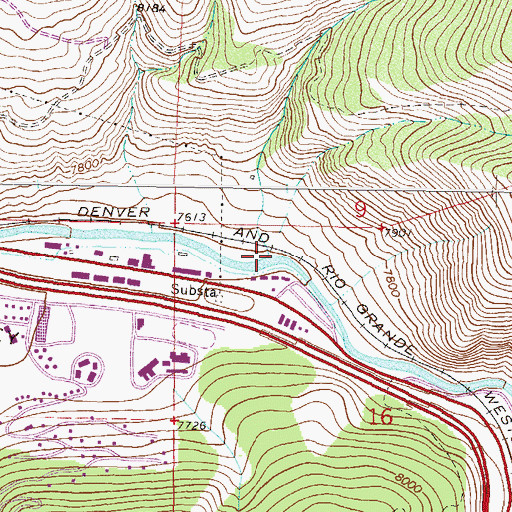 Topographic Map of Traer Creek, CO