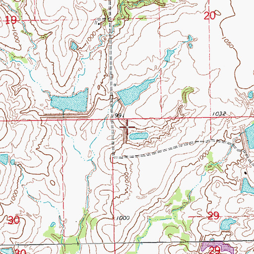 Topographic Map of Owl Creek Site 13 Reservoir, OK