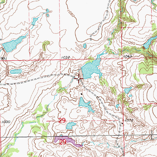 Topographic Map of Owl Creek Site 12 Dam, OK