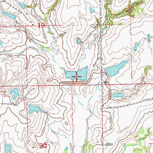 Topographic Map of Owl Creek Site 11 Reservoir, OK