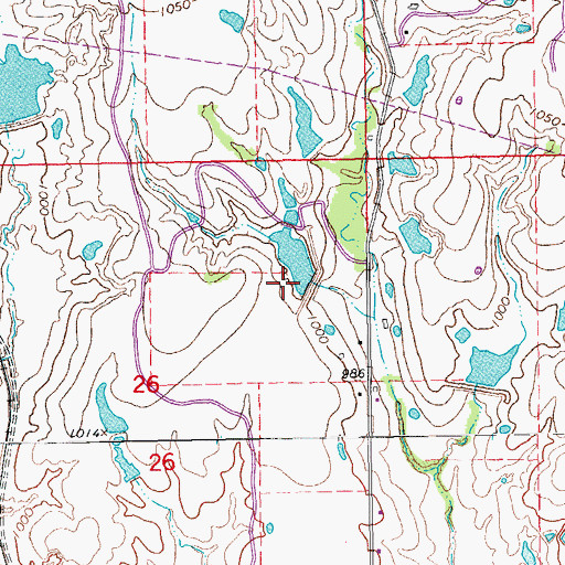 Topographic Map of Owl Creek Site 9 Dam, OK