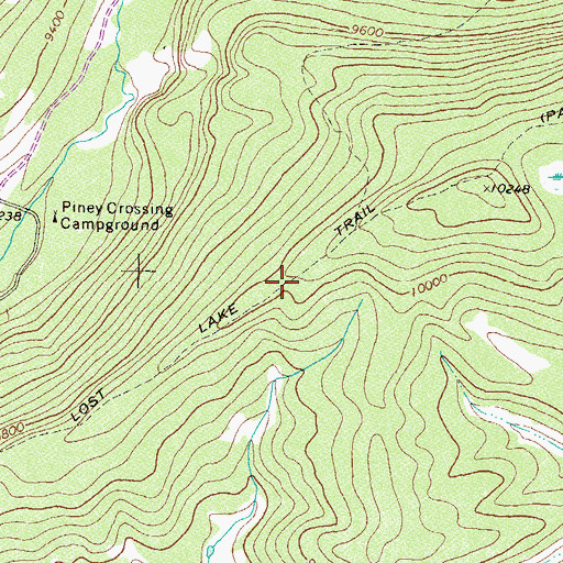 Topographic Map of Lost Lake Trail, CO