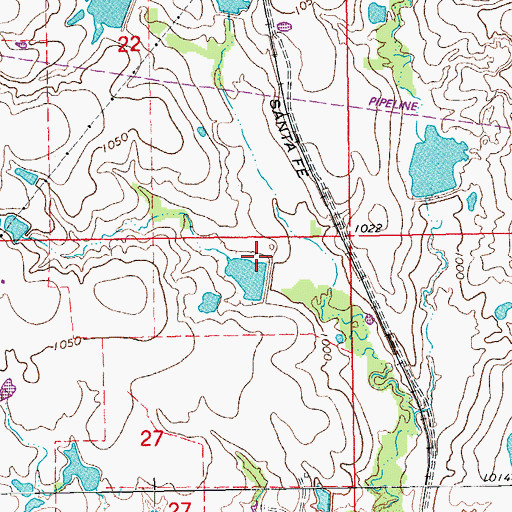 Topographic Map of Owl Creek Site 8 Dam, OK