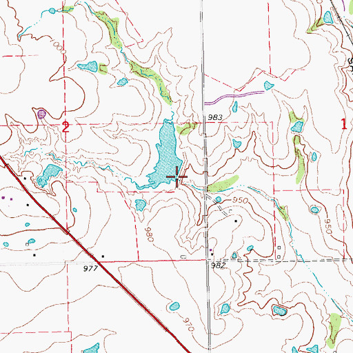 Topographic Map of Owl Creek Site 7 Reservoir, OK