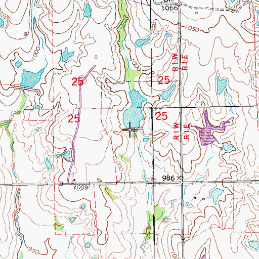Topographic Map of Owl Creek Site 5 Dam, OK