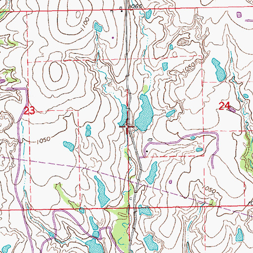 Topographic Map of Owl Creek Site 4 Dam, OK