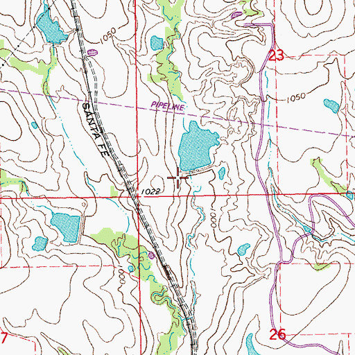 Topographic Map of Owl Creek Site 3 Reservoir, OK