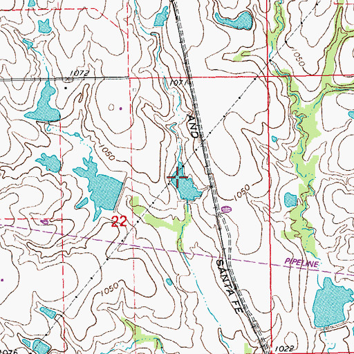 Topographic Map of Owl Creek Site 2 Dam, OK