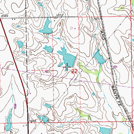 Topographic Map of Owl Creek Site 1 Dam, OK