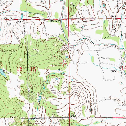 Topographic Map of Bear Hybarger Site 8 Dam, OK