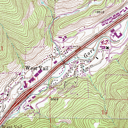 Topographic Map of Buffehr Creek, CO