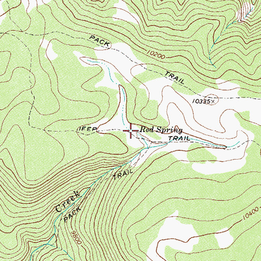Topographic Map of Red Spring, CO