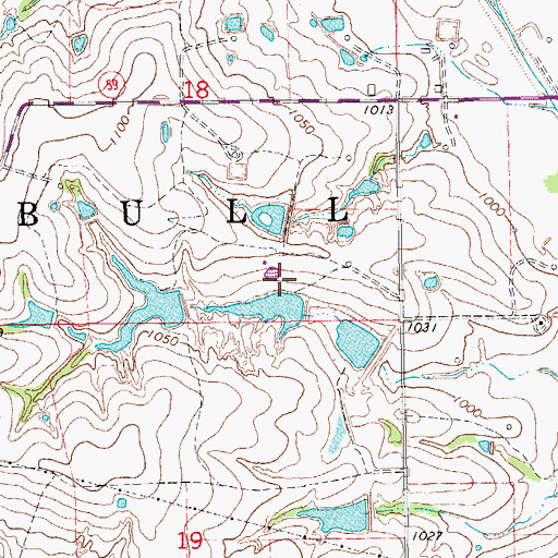 Topographic Map of Criner Creek Site 17 Reservoir, OK