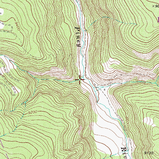 Topographic Map of Moniger Creek, CO