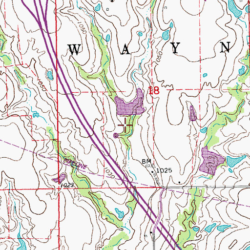 Topographic Map of Finn Creek Site 36 Reservoir, OK