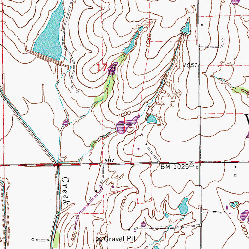 Topographic Map of Finn Creek Site 32 Reservoir, OK