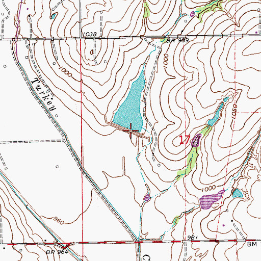 Topographic Map of Finn Creek Site 28 Reservoir, OK