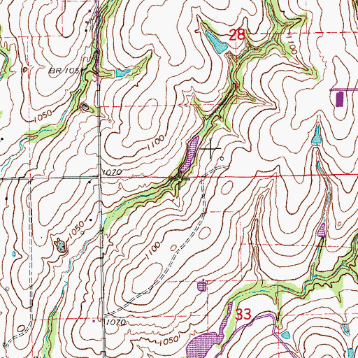 Topographic Map of Finn Creek Site 27 Dam, OK