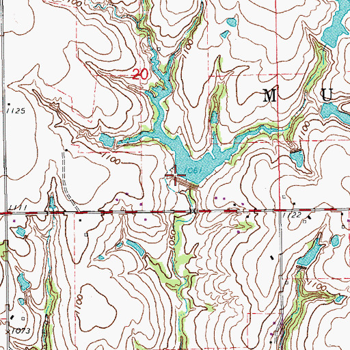 Topographic Map of Finn Creek Site 25 Dam, OK