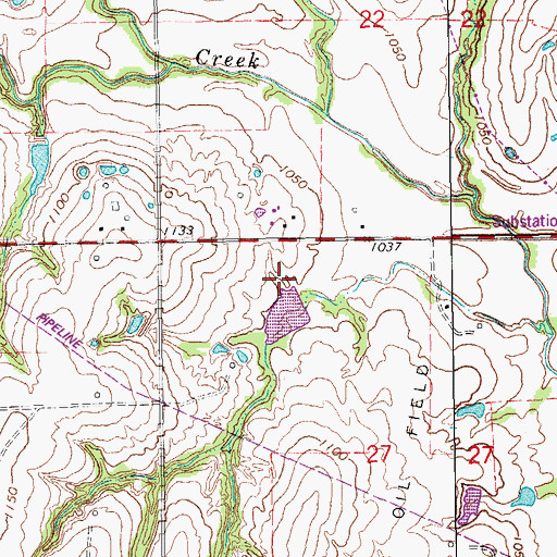 Topographic Map of Finn Creek Site 23 Dam, OK